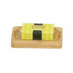 Eco Friendly Hotel Guestroom Resin Collection Bamboo Soap Dish For Bathroom for sale