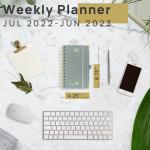 100GSM Ivory Paper Weekly Schedule Planner Custom 12 Month Time Span