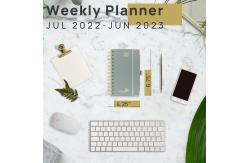 China 100GSM Ivory Paper Weekly Schedule Planner Custom 12 Month Time Span supplier