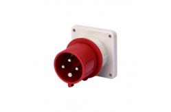 China 4 Pole 32 Amp 380V IP44 Industrial Panel Mounted Plug Dustproof supplier