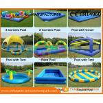 Heat Sealed Inflatable Swimming Pool Wet Deep Rectangle Pool 0.9mm PVC Tarpaulin for sale