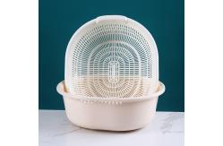 China Plastic PP Elliptic Vegetables Wash Basket With Bituminous Water supplier