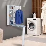 MDF Wood Wall Hung Mirror Cabinet Folding Build In Ironing Boards Inside