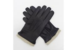 China Cheap and durable in use wool gloves winter leather gloves cuff with knit supplier