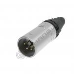 China 4-Pole XLR 4P Female Connector Indoor Audio IP40 Protection Silver-Plated Contacts Nickel-Plated Shell Rated Current 7.5a factory