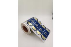 China Custom Printing Hot Gold Stamp Label Sticker Paper Roll supplier