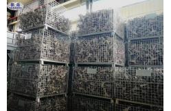China Size Customized Wire Mesh Pallet Cages , Metal Folding Collapsible Pallet Cages supplier