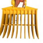 Customizable Heavy-Duty Excavator Root Rake Bucket High Quality Debris Clearing for sale