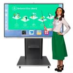 Aluminum Alloy Metal Face Frame LCD All In One Meeting Interactive Flat Panel 55 Inch for sale