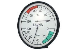 China Metal Case Steam Sauna Room Temperature And Humidity Monitor 160mm Diameter supplier