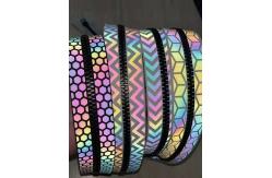 China Rainbow Nylon Webbing Reflective Safety Ribbon Clothing 5cm Orange Silver Gray supplier