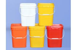 China Impact Resistance Square Plastic Bucket Food Grade With Handle supplier