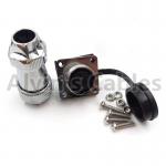 WS16 2 Pin High Voltage Connectors Plug Socket Industrial Power IP68 Threaded Couping for sale