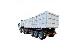 China 35 cbm Gooseneck Grain Tipper Semi Trailer 3 Axles Dumper Aggregate Tipping Trailers supplier