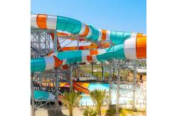 China Curve Fiberglass Pool Water Slide Water Amusement Park Equipment 500kg Capacity supplier