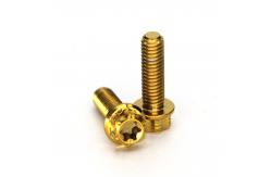China Hexagonal Head Flange Titanium Bolts M2-M35 Size Silver Golden supplier