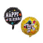 Outer Space Themed Foil Mylar Party Balloons Astronaut Rocket Pattern 5Pcs