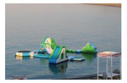 China 0.9mm PVC Tarpaulin Inflatable Water Parks With 3 Years Warranty supplier