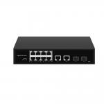 8 Port PoE Gigabit Fiber Switch PoE Watchdog With 4 SFP/RJ45 Uplink Ports 120W for sale