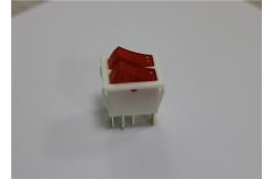 China Double Push Button Rocker Switch Illuminated On - Off / On - On Simple Drive supplier