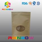 Recyclable 2oz Kraft Paper Doypack Stand Up Coffee Bags with Window
