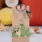 Custom Holographic Acrylic Keychain , Cute Animal Design Acrylic Picture Keychain