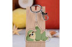 China Custom Holographic Acrylic Keychain , Cute Animal Design Acrylic Picture Keychain supplier