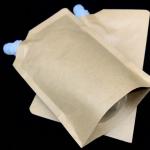 Biodegradable Foil Custom Printed Stand Up Pouches Waterproof Liquid Kraft Paper Spout Pouch