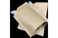 China Biodegradable Foil Custom Printed Stand Up Pouches Waterproof Liquid Kraft Paper Spout Pouch supplier