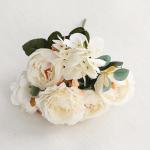 Simulated European style small handle bouquet of roses, fake flowers, living room home decoration, simulated bouquet of 6 hydrangeas, hibiscus roses for sale