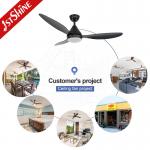 High RPM Large Airflow Plastic Dimmable Remote Control Ceiling Fan With LED Light