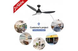 China High RPM Large Airflow Plastic Dimmable Remote Control Ceiling Fan With LED Light supplier