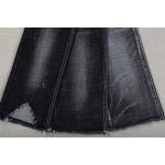 Sulfur Black Cross Hatch Slub Stretch Cotton Lycra Denim Fabric for sale
