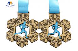 China Die Cast Custom Sport Medals 10K With Ribbon round Shape Pesonalized supplier