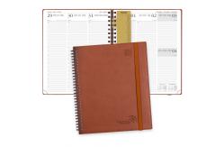 China Brown Spiral Softcover Custom Academic Planner 2023 For Student supplier