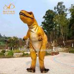 Yellow Adult Real Dinosaur Costume and Dino Suits for Dino World for sale
