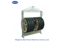 China 916mm ACSR MC Nylon Conductor Wire Rope Stringing Pulley Blocks supplier