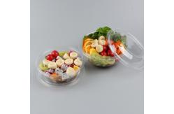 China Recyclable Plastic Disposable Container Salad Tray Food / Fruit Bowl With PET Lid supplier