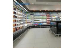China Air Merchandiser Open Display Chiller Fridge Cabinet Cooling Hollow Glass Side Panel supplier