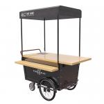 Coffee Hand Push Cart Vendor With 304 Stainless Steel Work Table for sale
