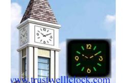 China clocks tower with mechanism movement with lighting backlit or illuminated on marks and clock hands supplier