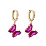 Cubic 18k gold plated hoop earrings