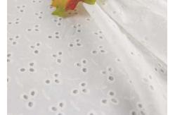 China Leaf Design Eyelet Cotton Lace Fabric For Absorbent And Breathable Nightgown supplier