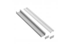 China Extrusion U Channel Strip LED Aluminium Profile 14mm With Light End Caps supplier