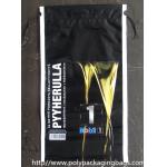 Customized Black Disposable Garbage Bag with Ribbon / Disposable Trash Bag for sale