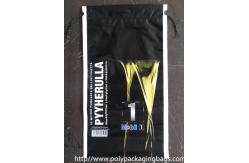 China Customized Black Disposable Garbage Bag with Ribbon / Disposable Trash Bag supplier