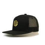 Adjustable Snapback Trucker Cap Mesh Hat Flat Bill Black  Cotton Twill Seam Tape