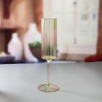 China Tri-color Gradient Frosted Champagne Glass Customized Sprayed Color manufacturer