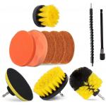 11 Pieces Drill Brush Attachment Set For Cleaning Sponge for sale