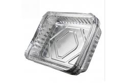 China Medium Aluminum Foil Tray Disposable Aluminium Foil Take Out Containers With Lid supplier